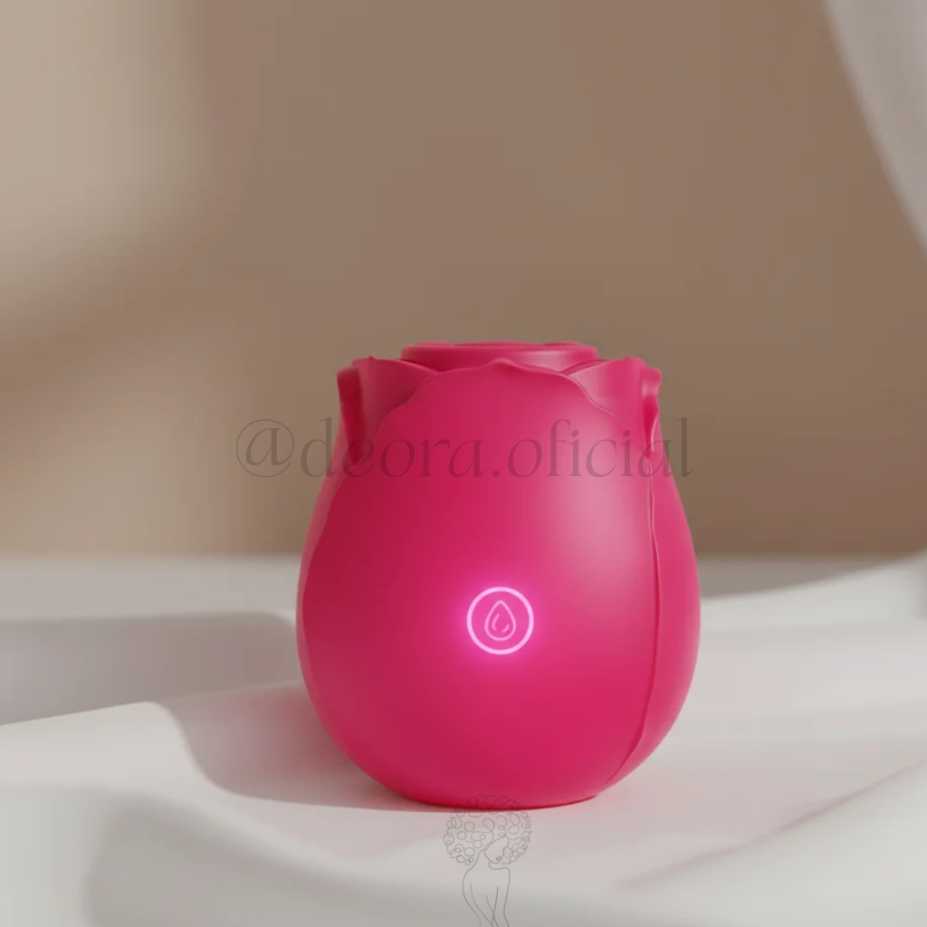 Rosa Estimuladora de Clitóris e Pulsação - Vibrador de Silicone Recarregável - Imagem 3